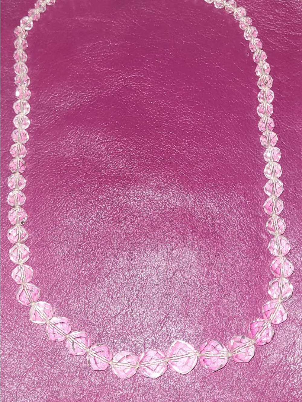 Stunning Vintage Faceted Crystal Necklace and Earrings for Women